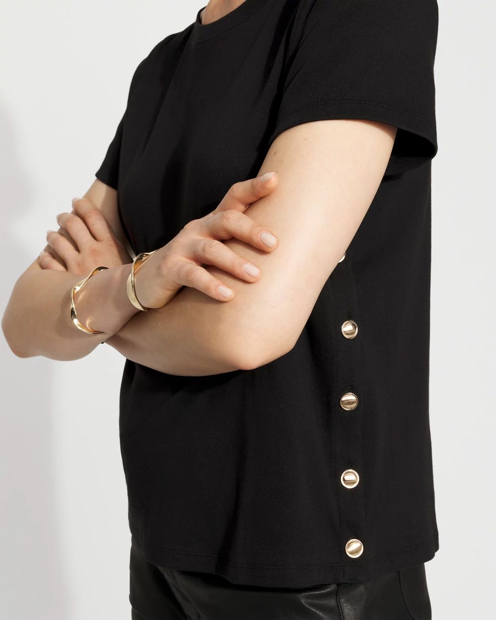 Side Button Tee