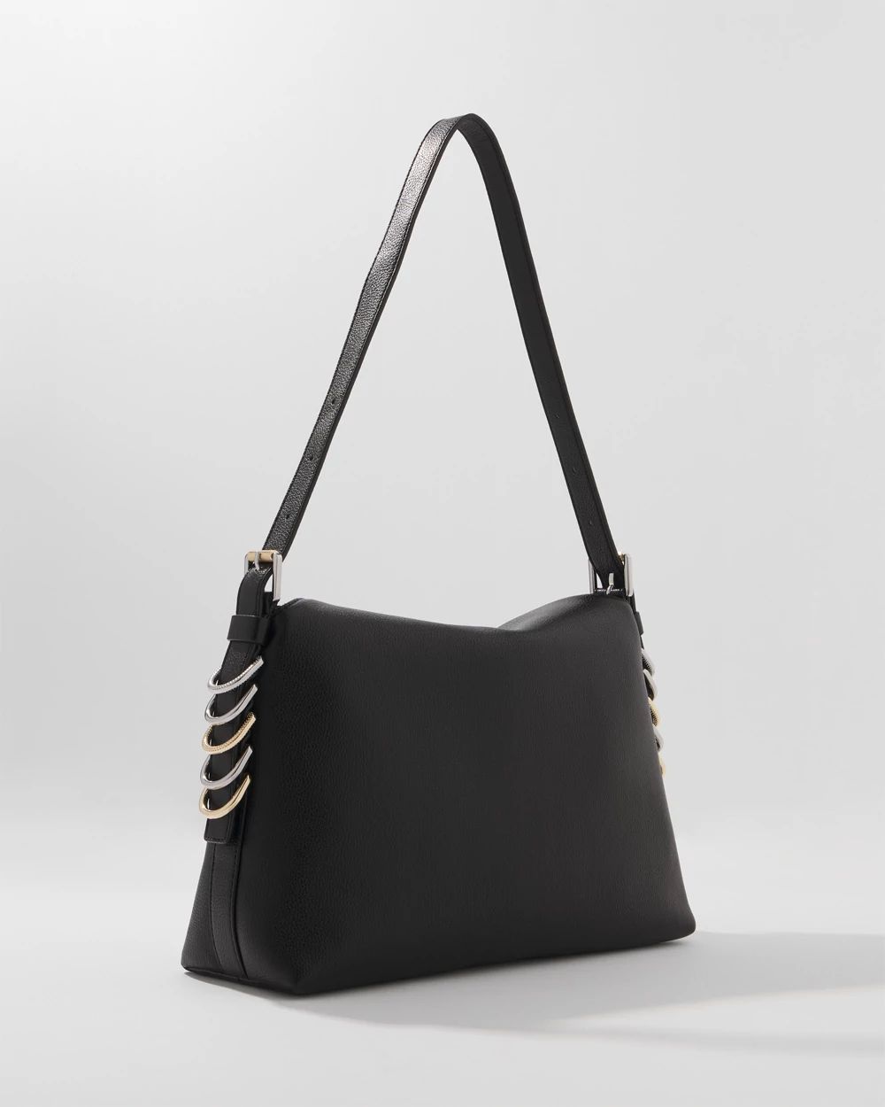 Textured Mixed Metal Tote Bag