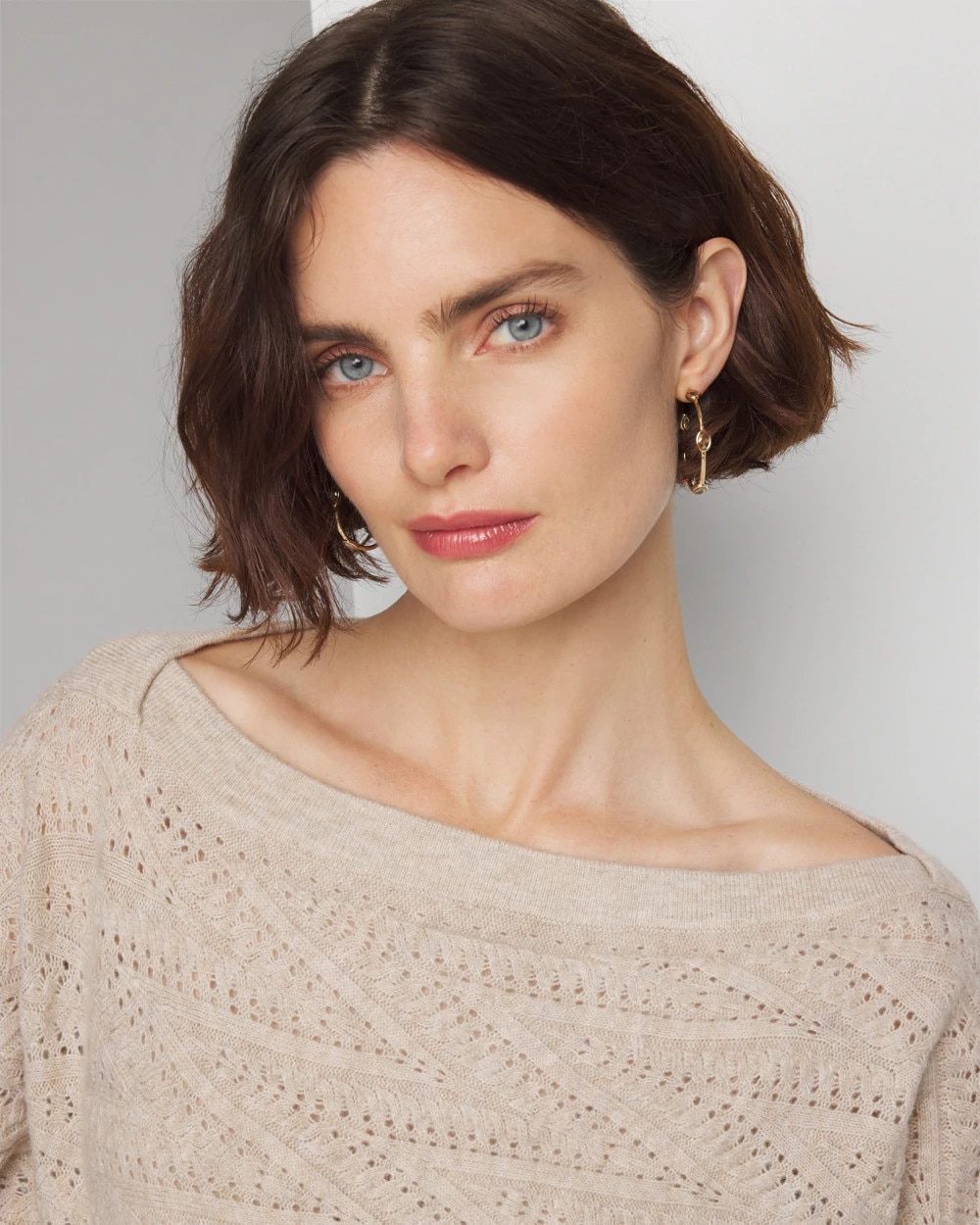 Novelty Stitch Asymmetrical Pullover Sweater - image 3