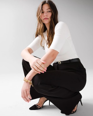 WHBM® Luna Wide Leg Trousers click to view larger image.