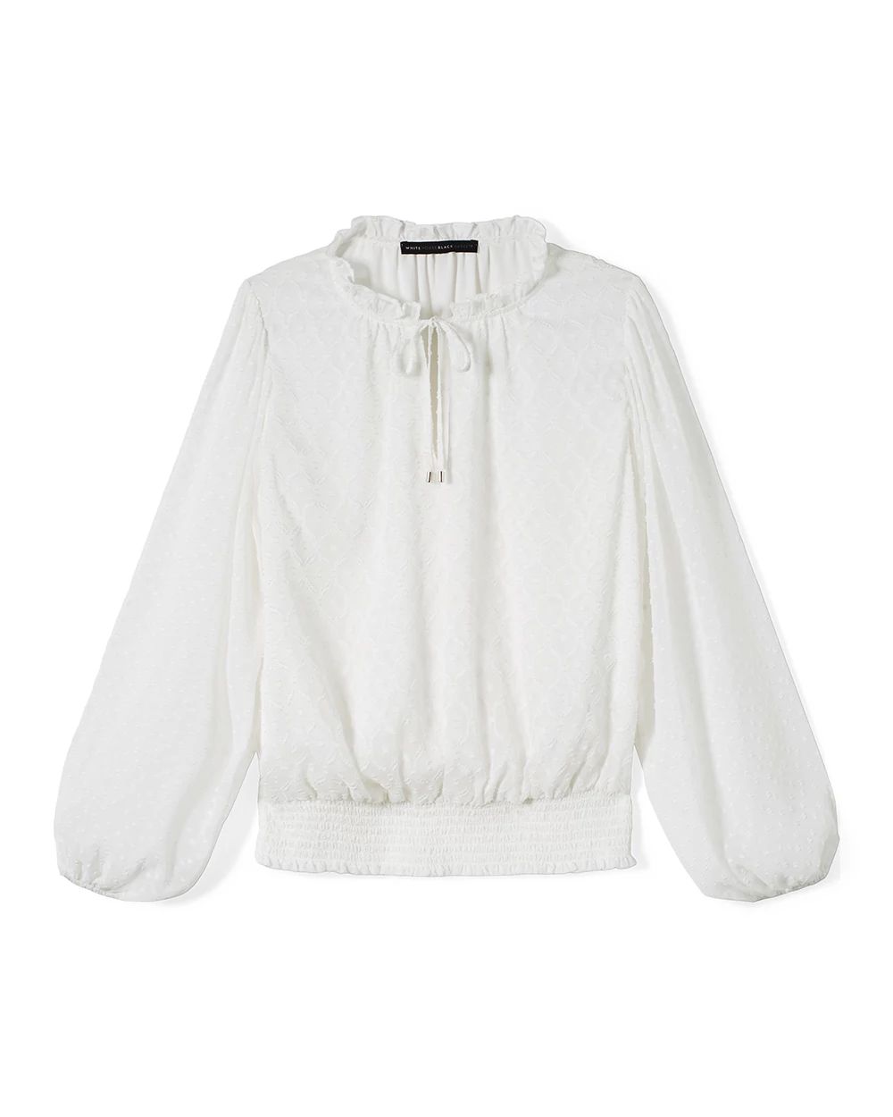 Long Sleeve Smocked Blouse