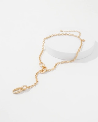 Pillowy Links Adjustable Y-Necklace click to view larger image.