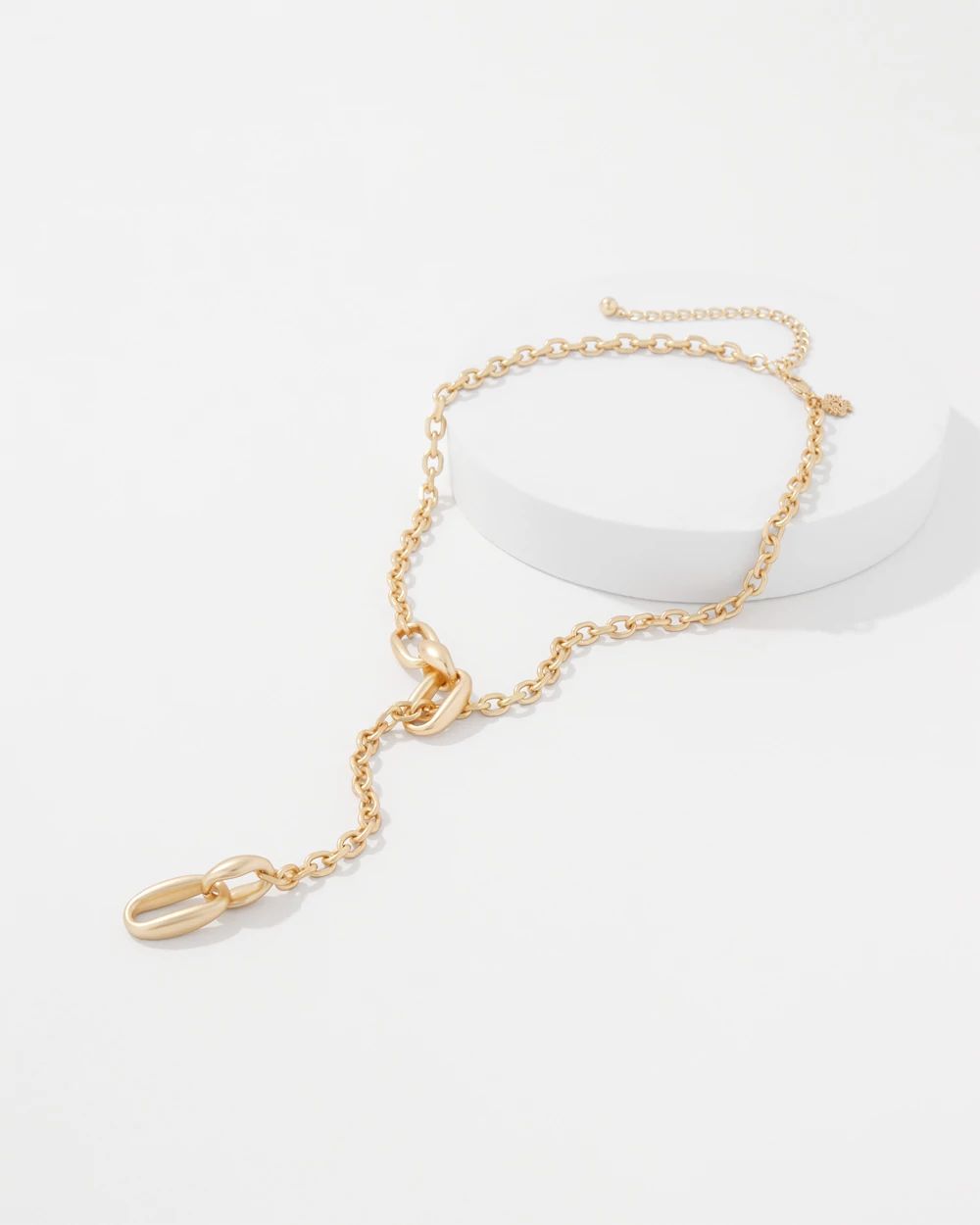 Pillowy Links Adjustable Y-Necklace click to view larger image.