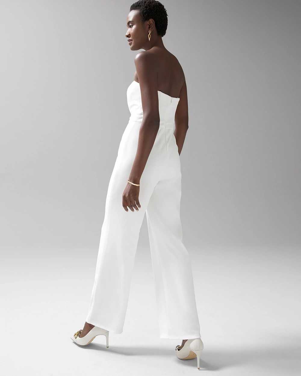 White house black market strapless jumpsuit top