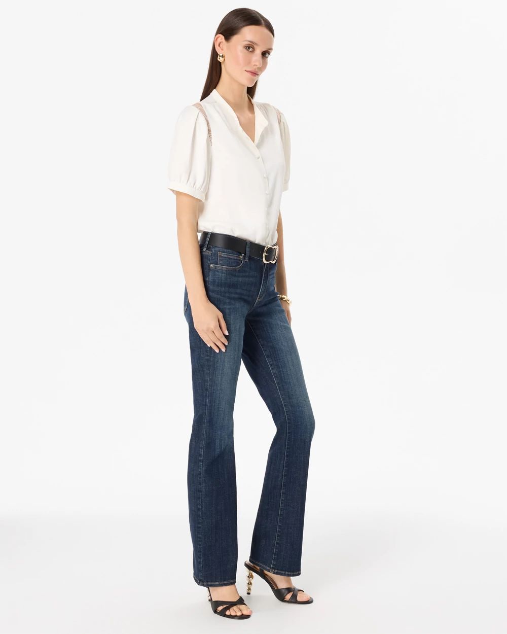 Lace Inset Crepe Blouse click to view larger image.