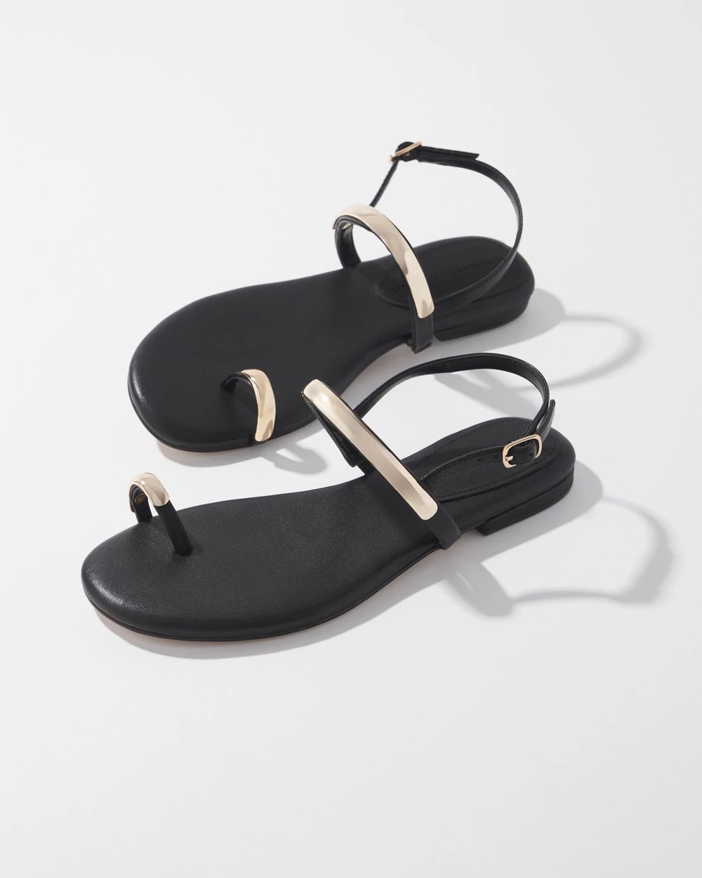 Gold Hardware Flat Sandal