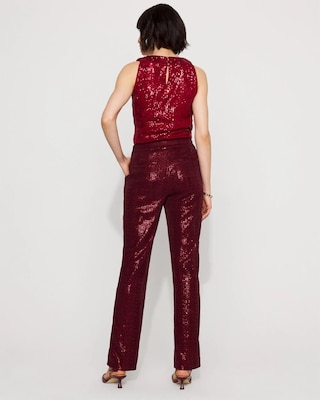 Zoey Sequin Velvet Straight Pant click to view larger image.