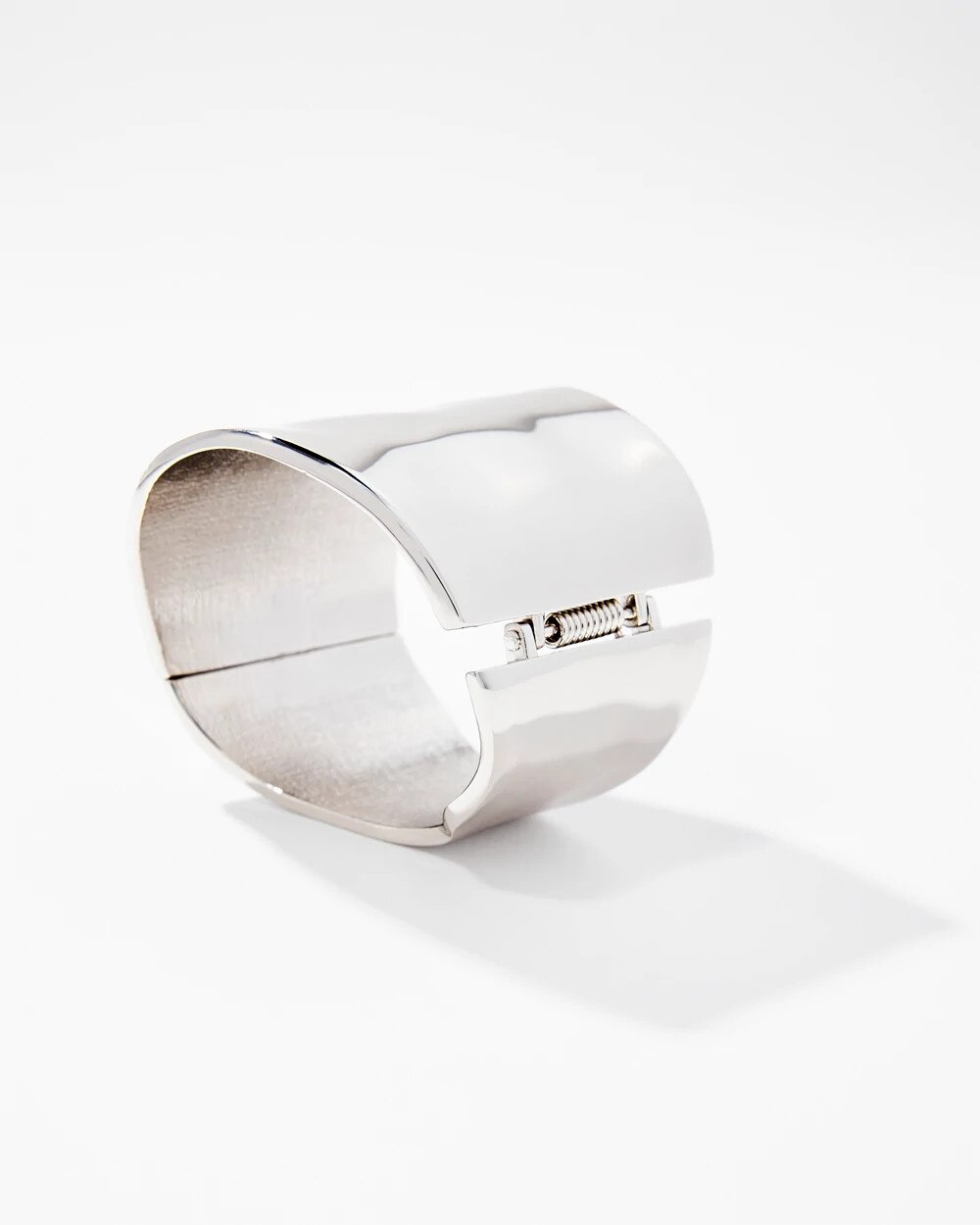 Silver Hammered Cuff Bracelet - image 4