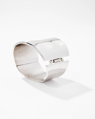 Silver Hammered Cuff Bracelet