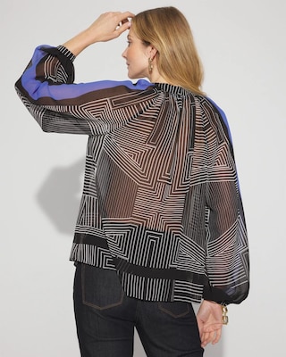 Raglan Sleeve Georgette Blouse click to view larger image.