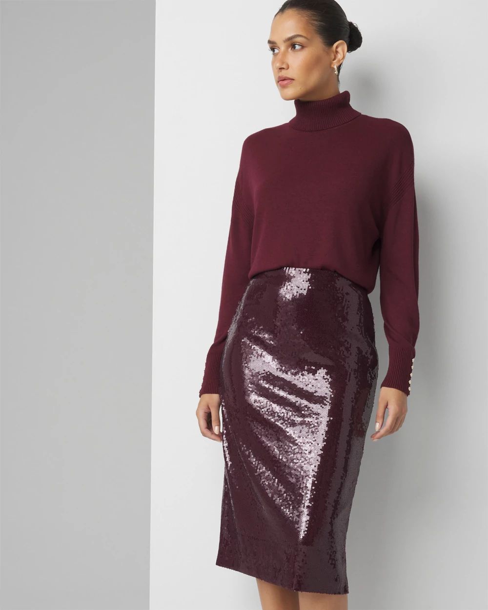 Sequin Midi Skirt