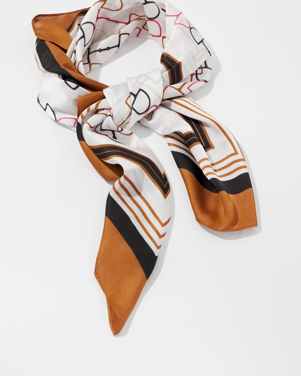 Horsebit Print Square Scarf click to view larger image.