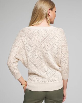 Outlet WHBM 3/4 Sleeve V-Neck Dolman Pullover