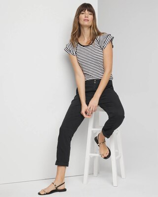 Mid-Rise Pret-A-Pedi Straight Crop Pants click to view larger image.