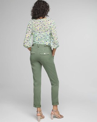 Mid-Rise Pret-A-Pedi Straight Crop Pants click to view larger image.
