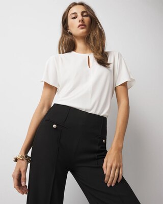 Flutter-Sleeve Top click to view larger image.
