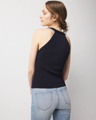 WHBM FORME™ Sculpt Stretch Sweater Halter Top click to view larger image.