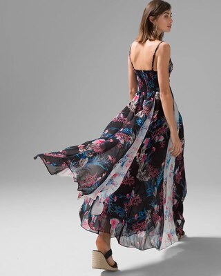 Mix Print Maxi Dress