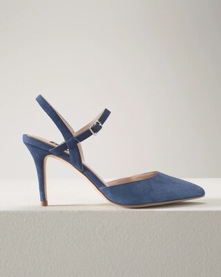 Suede Mid-Heel Pump