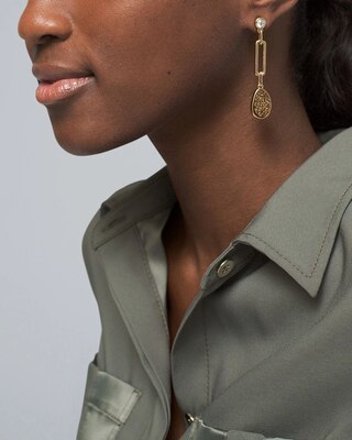 Faux Druzy Linear Earrings