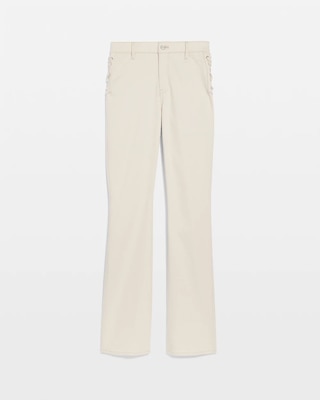 Lace-Up Detail High Rise Bootcut Jean click to view larger image.