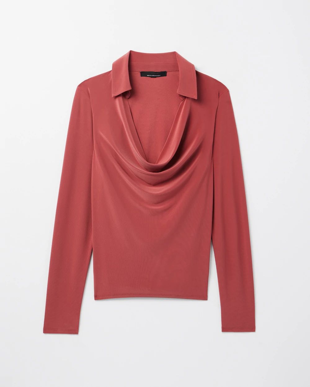 Collar Cowl Neck Long Sleeve Top