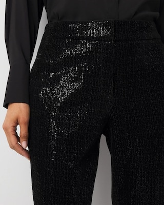 Zoey Sequin Velvet Straight Pant click to view larger image.