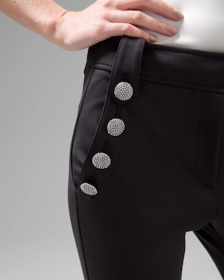 WHBM® Jolie Button Straight Scuba Knit Pant