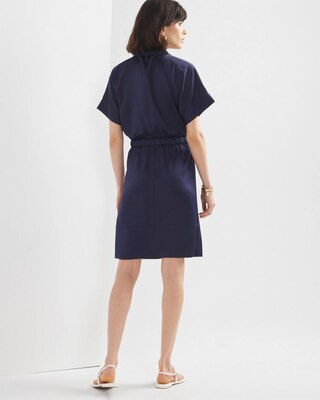 Short Sleeve Utility Shirt Dress