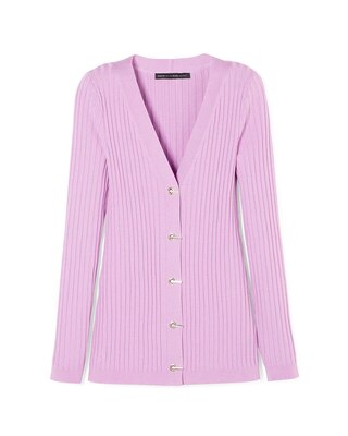 Long-Sleeve Rib Cardigan