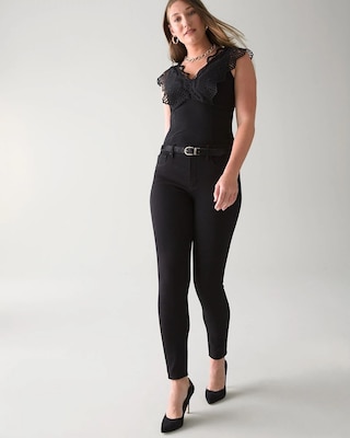 High-Rise Black Skinny Jeans