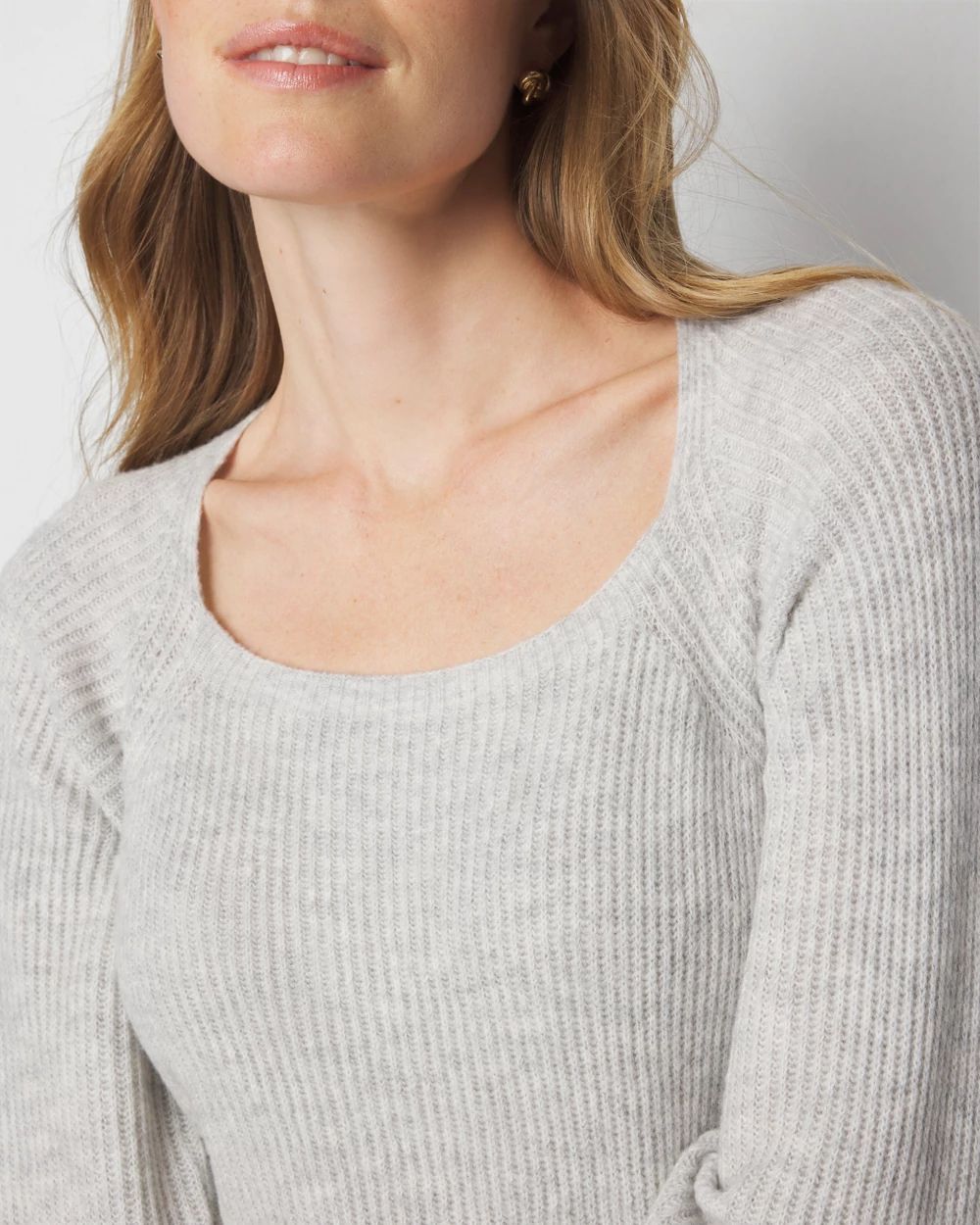 Ribbed Raglan Pullover Sweater