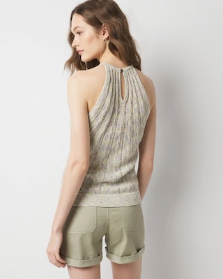 Space Dye Halter Sweater Tank click to view larger image.