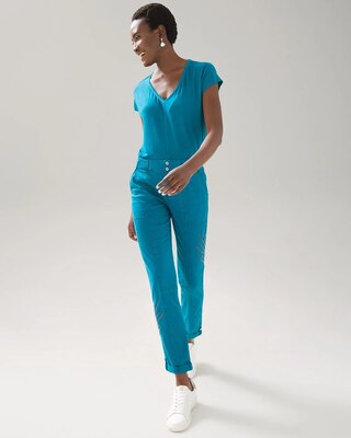 Mid-Rise Pret-A-Pedi Crop Pants