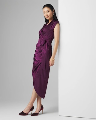 Draped Midi Dress click to view larger image.