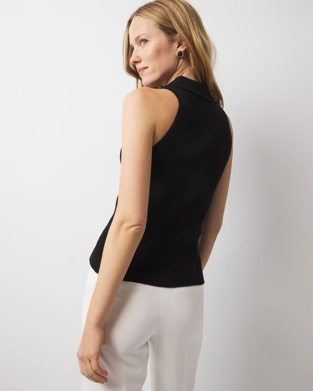 Henley Sweater Tank Top click to view larger image.