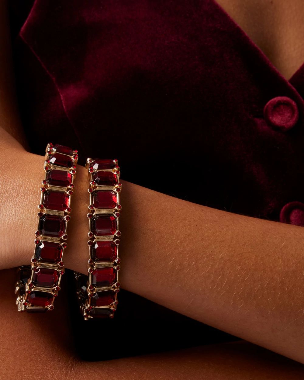 Reversible 12k Gold Stretch Bracelet
