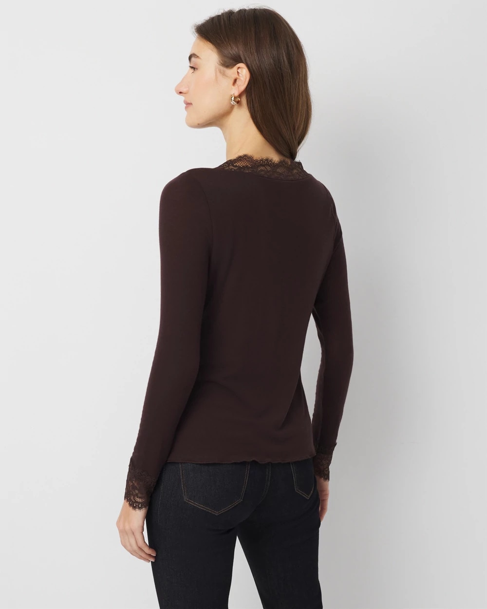 Lace Trim Long Sleeve Tee