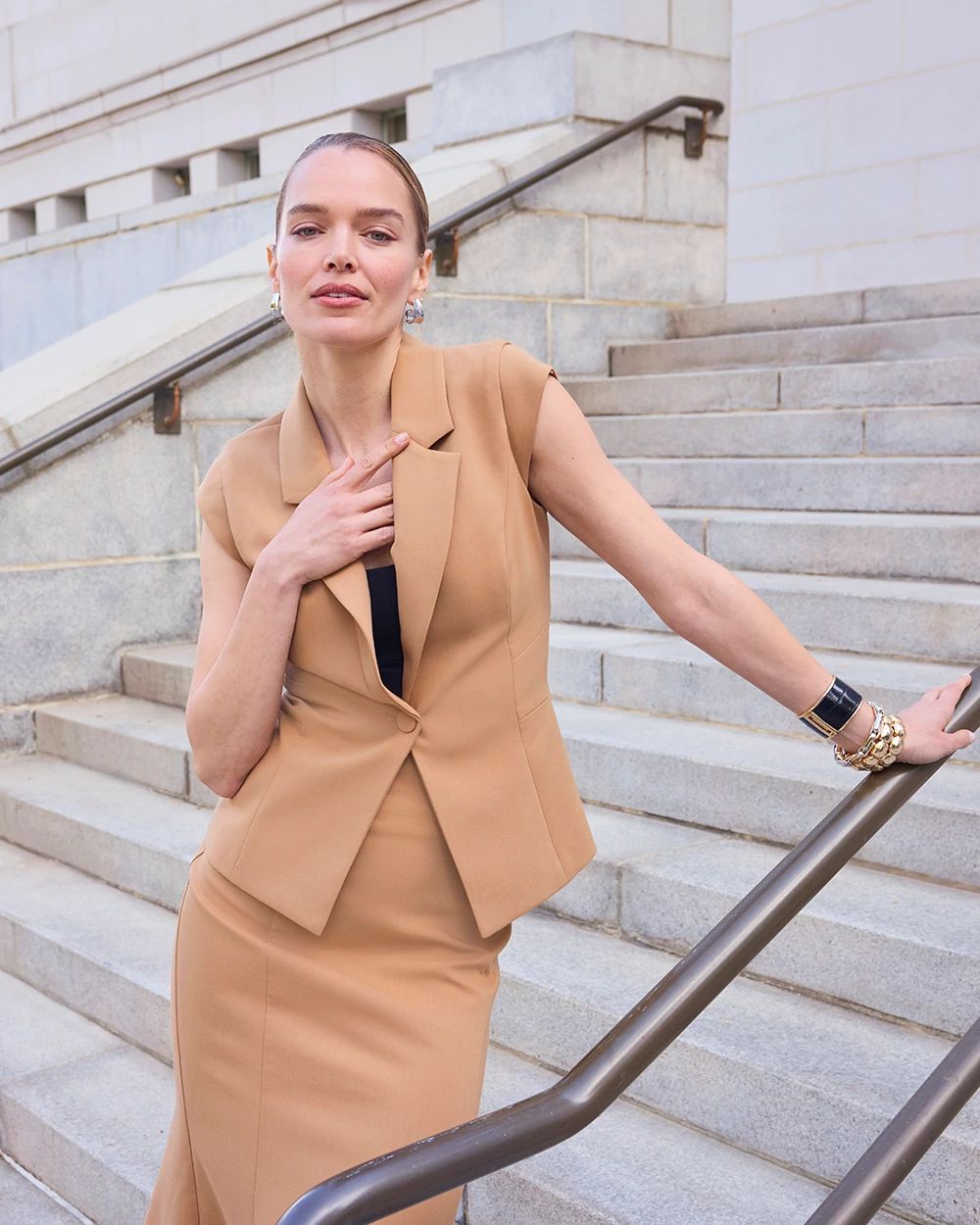 Luxe Stretch Single-Button Vest