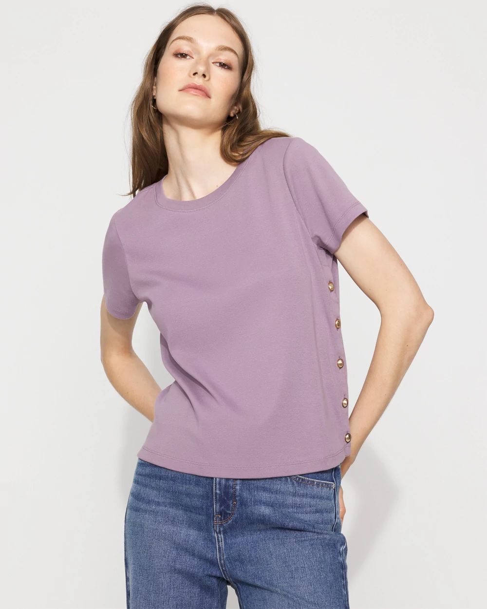 Side Button Tee