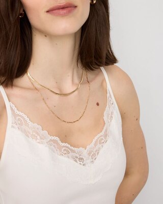 WHBM FORME™ Lace Trim Cami click to view larger image.