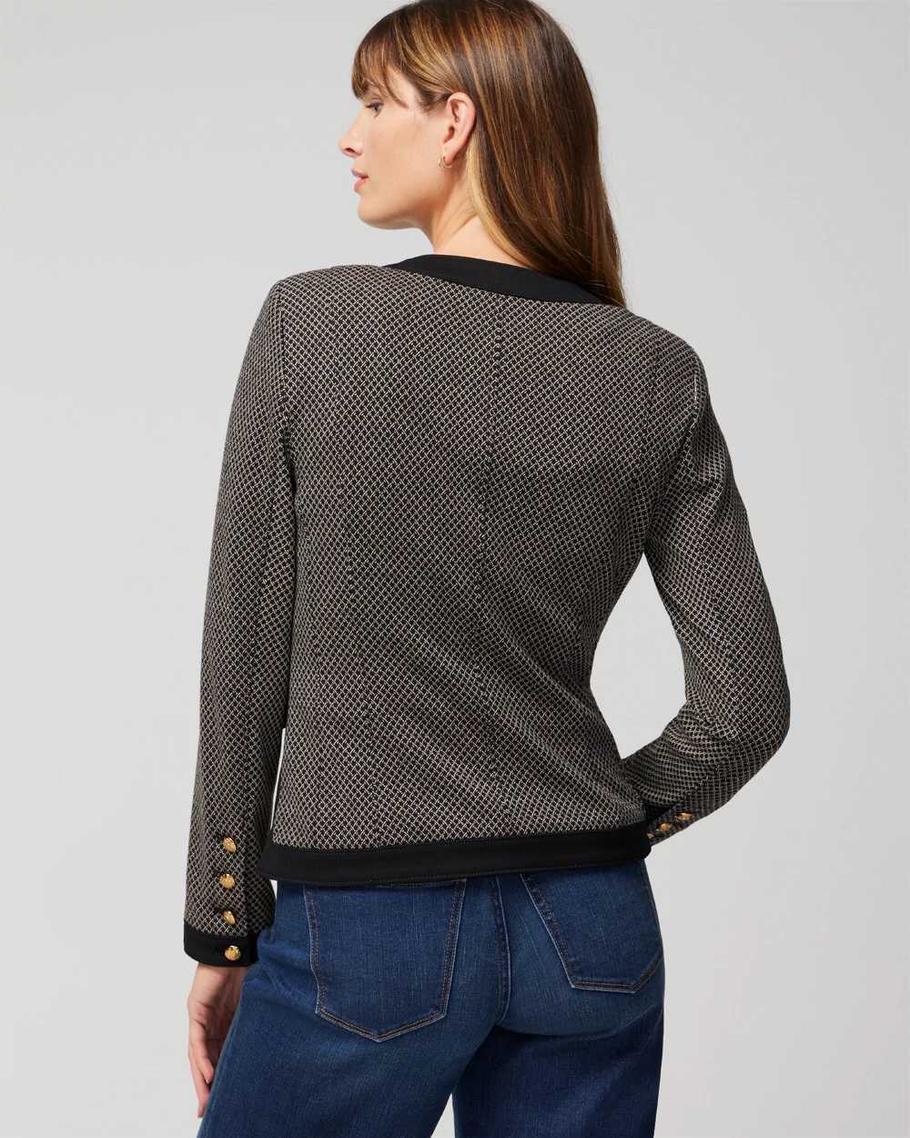 Petite WHBM® Jacquard Knit Stylist Jacket click to view larger image.