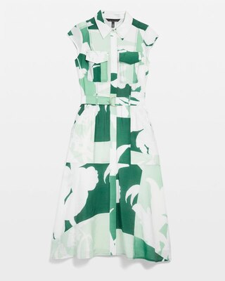 Floral Utility Shirt Dress