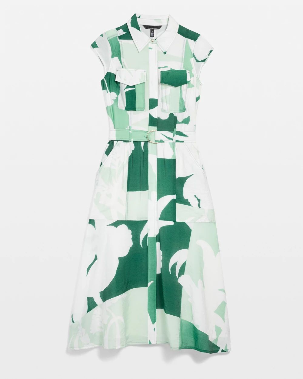 Floral Utility Shirt Dress