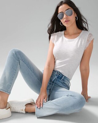 Lace Sleeve Tee
