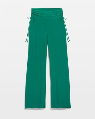 Ruched Waist Wide-Leg Pant click to view larger image.