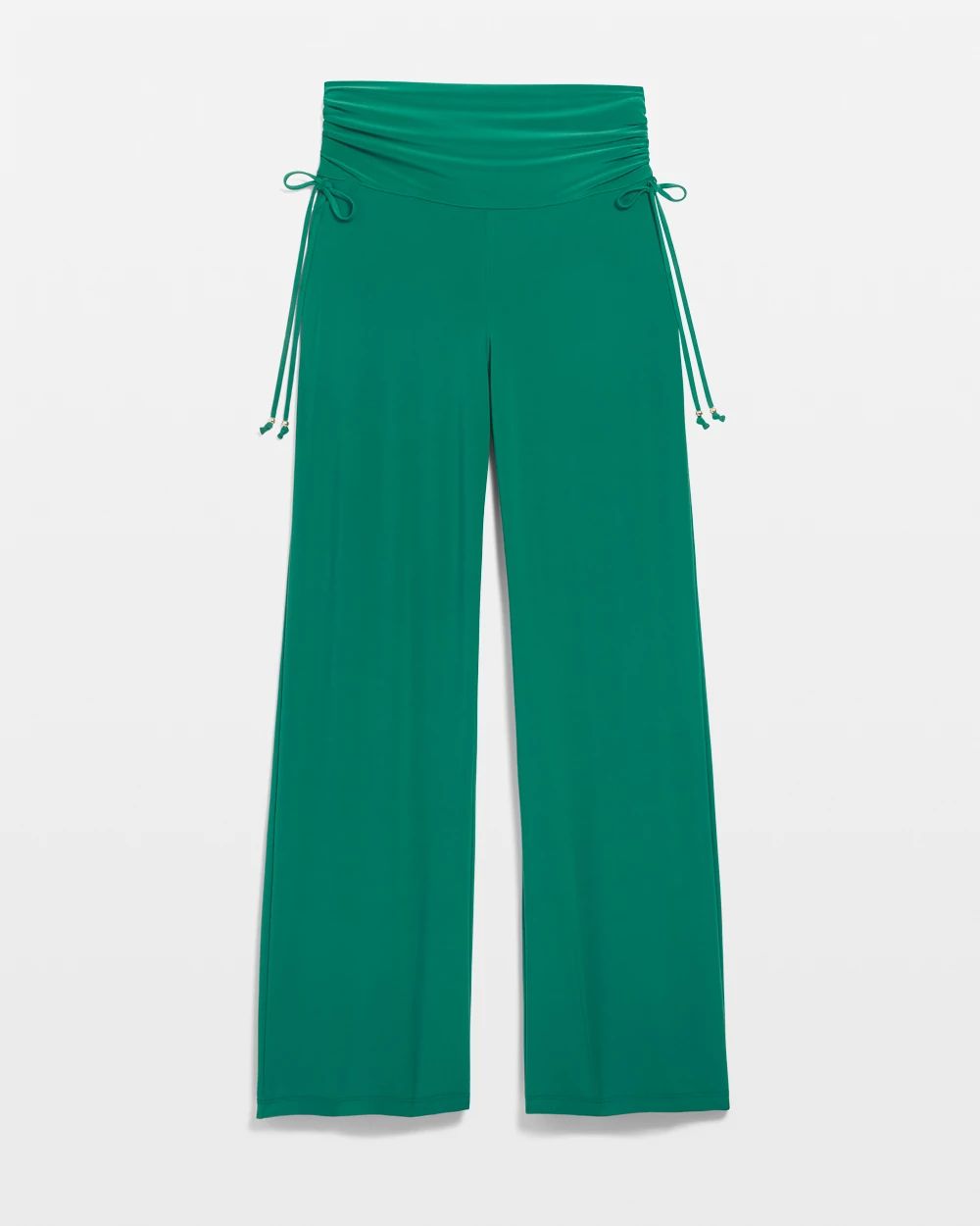 Ruched Waist Wide-Leg Pant click to view larger image.