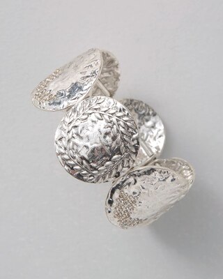 Silver Coin Pavé Bracelet