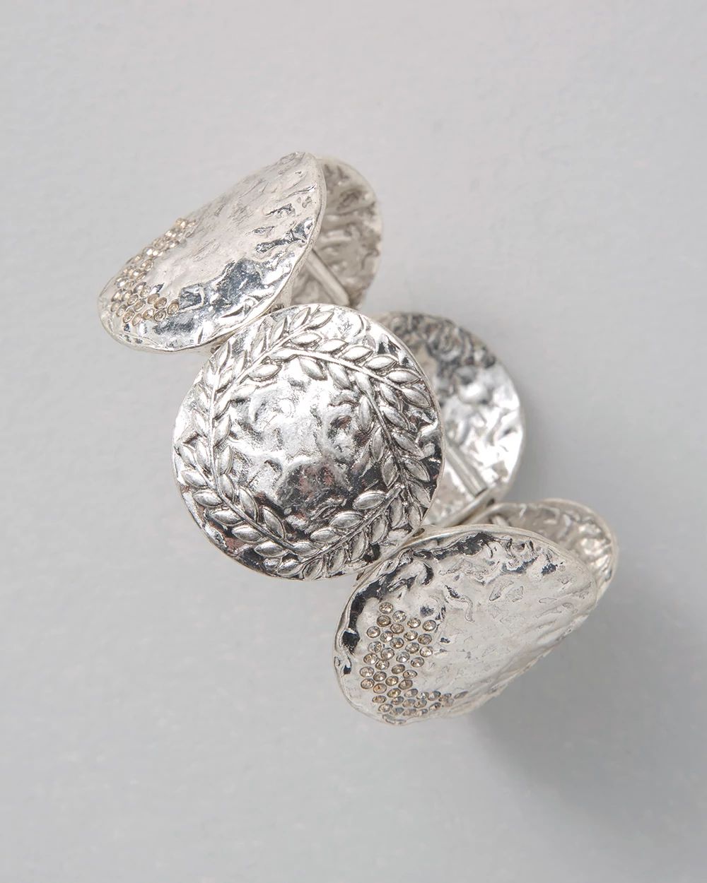 Silver Coin Pavé Bracelet