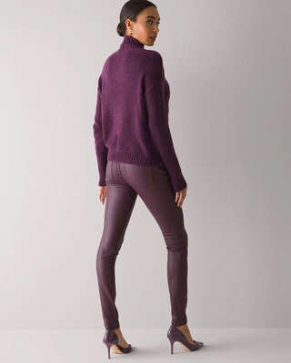 Curvy-Fit High Rise Coated Skinny Jeans